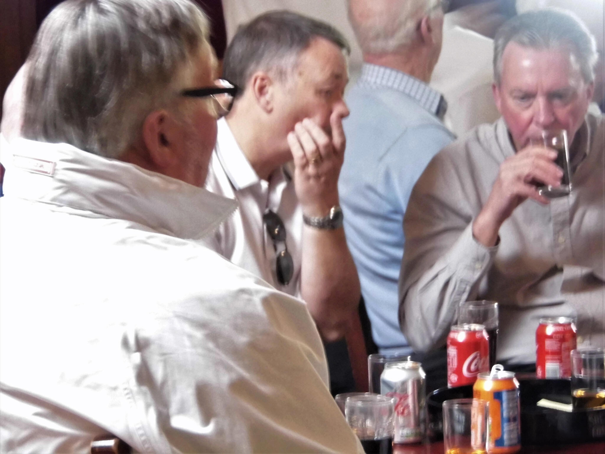 A break from proceedings to discuss tactics